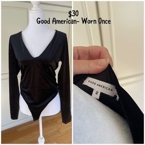 Good American velvet bodysuit